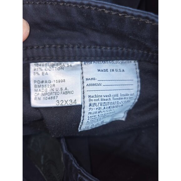 AG Adriano Goldschmeid Mens The Protégé Straight Pants 32X34 Sateen - Picture 5 of 9